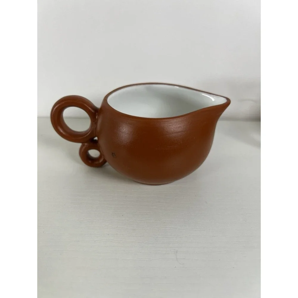 Vintage Yixing Zisha Teapot Set 8pc Gongfu w/ Cha Hai & 6‎ Teacups